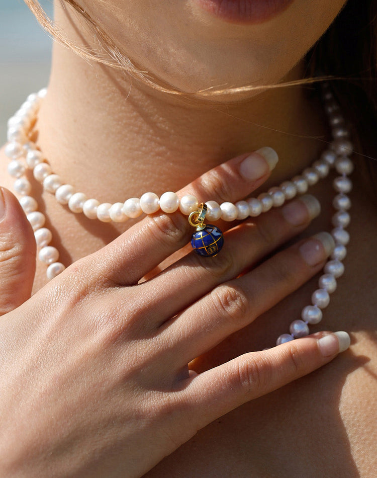 Pearl Necklace with Destiny Charm Set